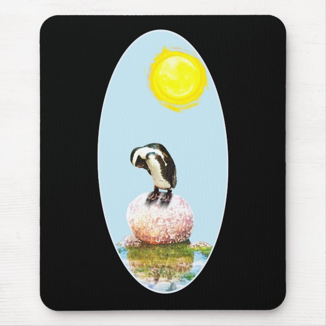 Alfombrilla De Ratón Pingüino al sol (Frente)