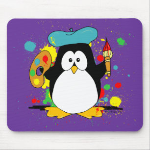 Alfombrilla De Ratón Pingüino artístico