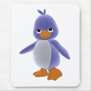 Alfombrilla De Ratón Pingüino azul Mousepad de Plushie Toon