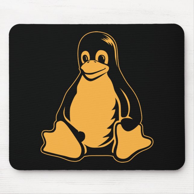 Alfombrilla De Ratón Pingüino de Tux - (Linux, Open Source, Copyleft, (Frente)