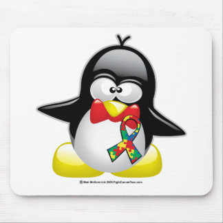Alfombrilla De Ratón Pingüino del autismo