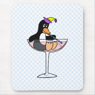 Alfombrilla De Ratón Pingüino del fiesta