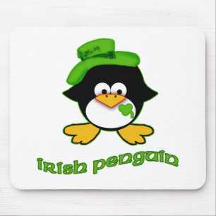 Alfombrilla De Ratón Pingüino del irlandés del bebé