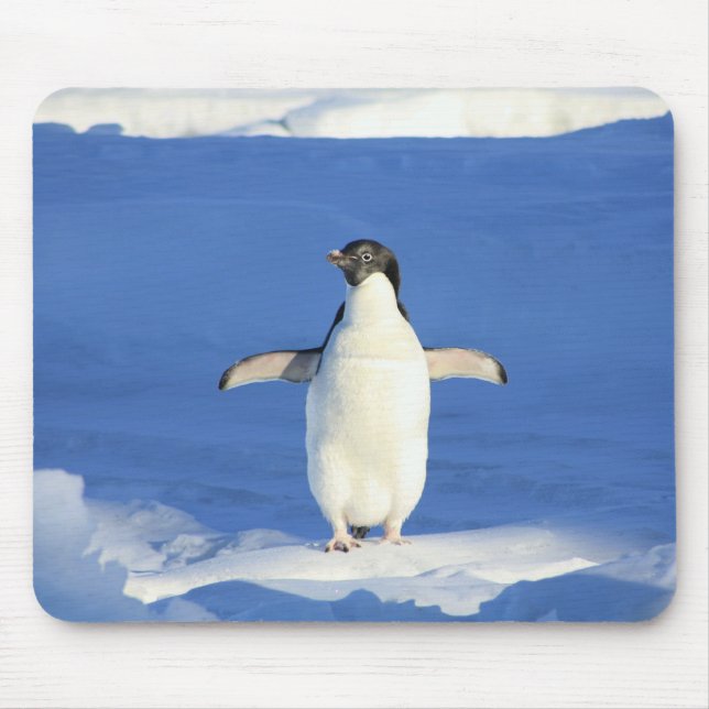 Alfombrilla De Ratón Pingüino en el Mousepad de la nieve (Frente)