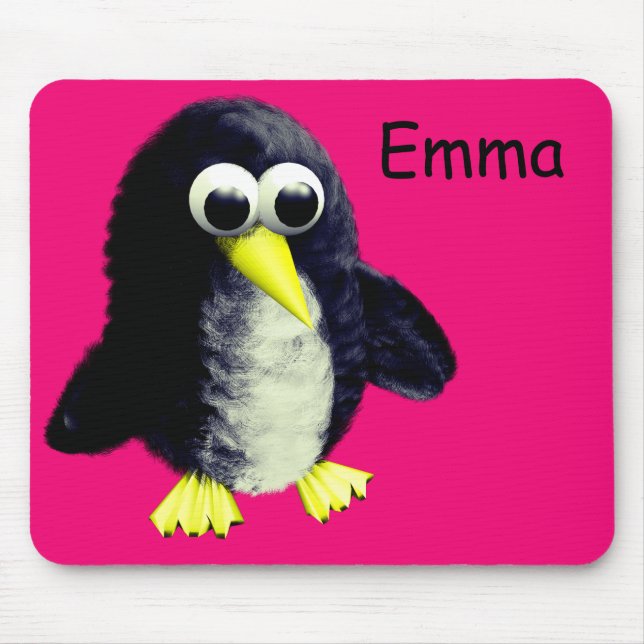 Alfombrilla De Ratón Pingüino gracioso, personalizado (Frente)