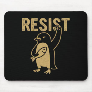 Alfombrilla De Ratón Pingüino gracioso resiste a los pingüinos en prote