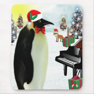 Alfombrilla De Ratón Pingüino Mousepad del navidad