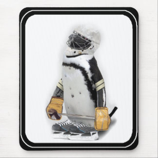 Alfombrilla De Ratón Pingüino Pequeño Con Engranaje De Hockey