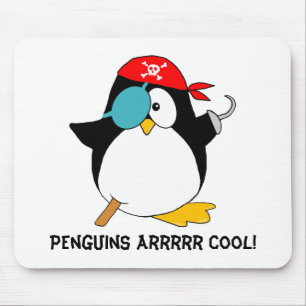 Alfombrilla De Ratón Pingüino Pirata Genial