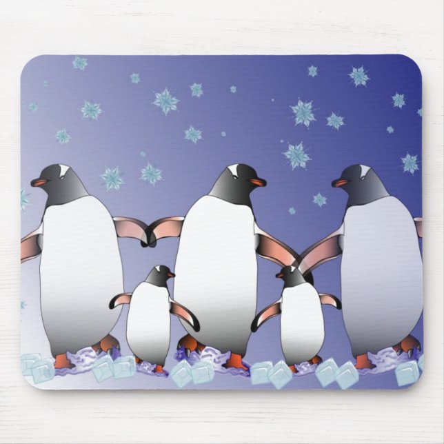 Alfombrilla De Ratón Pingüinos (Frente)