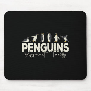 Alfombrilla De Ratón Pingüinos Contra Aranceles Animal Divertido Retro 