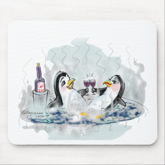 Alfombrilla De Ratón Pingüinos de la tina caliente