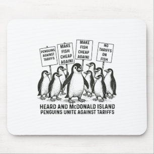 Alfombrilla De Ratón Pingüinos graciosos contra los aranceles escucharo