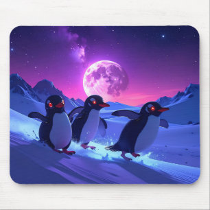 Alfombrilla De Ratón Pingüinos Neon