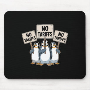 Alfombrilla De Ratón Pingüinos protestan contra los aranceles de Trump 