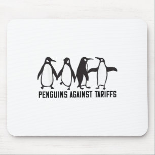 Alfombrilla De Ratón Pingüinos Vintage Protestan Contra Pingüinos Funny