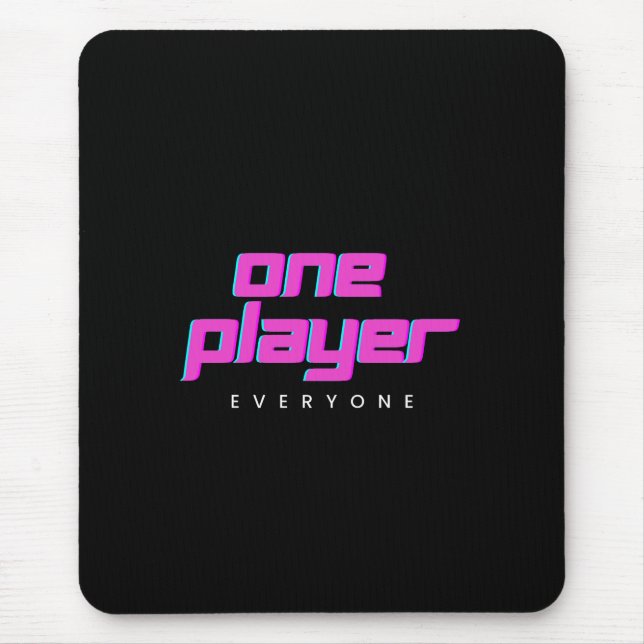 Alfombrilla de ratón Pink & Blue One Player (Frente)