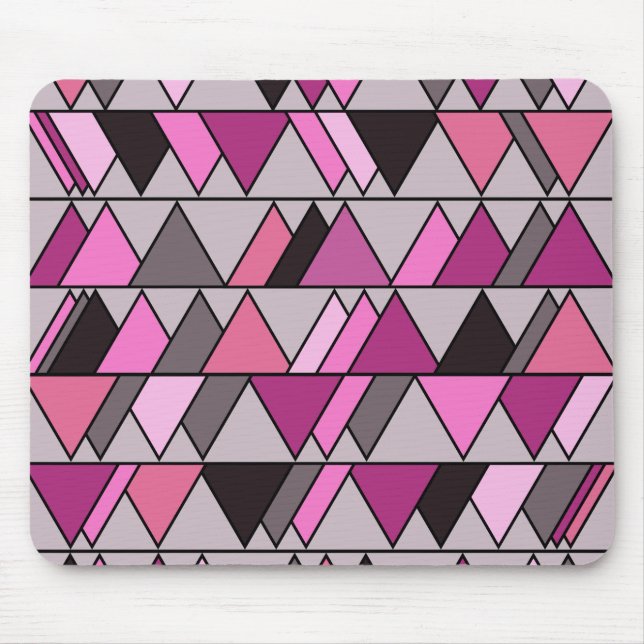 Alfombrilla De Ratón Pink Camo Triangles (Frente)
