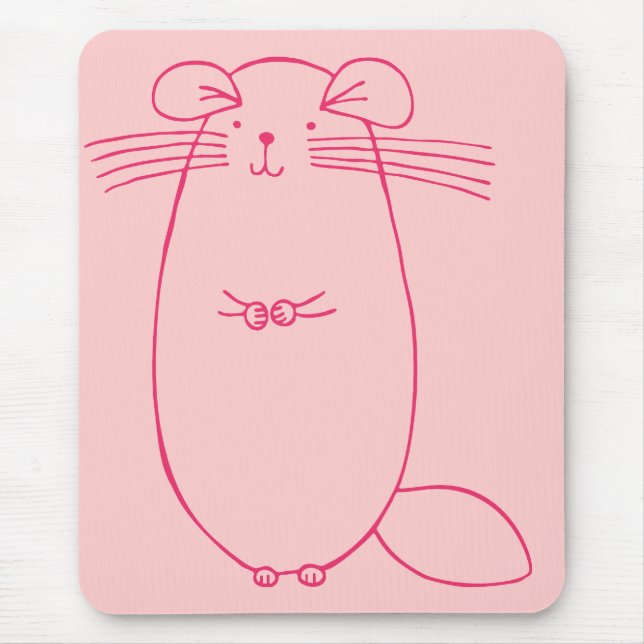 Alfombrilla De Ratón Pink Chinchilla (Frente)