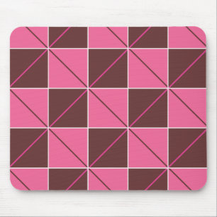 Alfombrilla De Ratón Pink & Chocolate Checkerboard Argyle