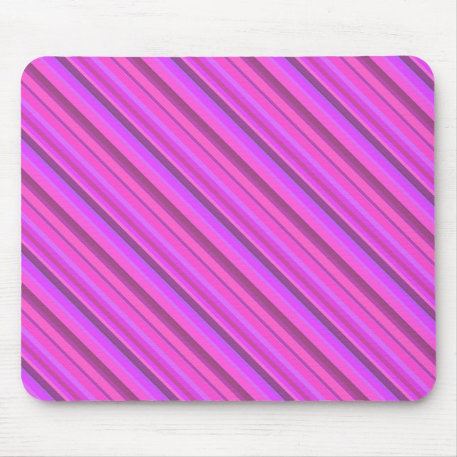 Alfombrilla De Ratón Pink diagonal stripes (Frente)