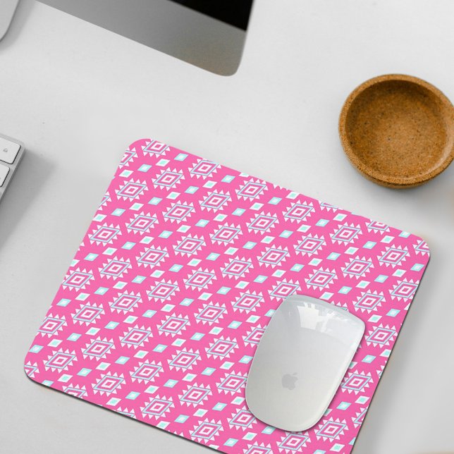 Alfombrilla De Ratón Pink Ethnic Pattern Mouse Pad (Subido por el creador)