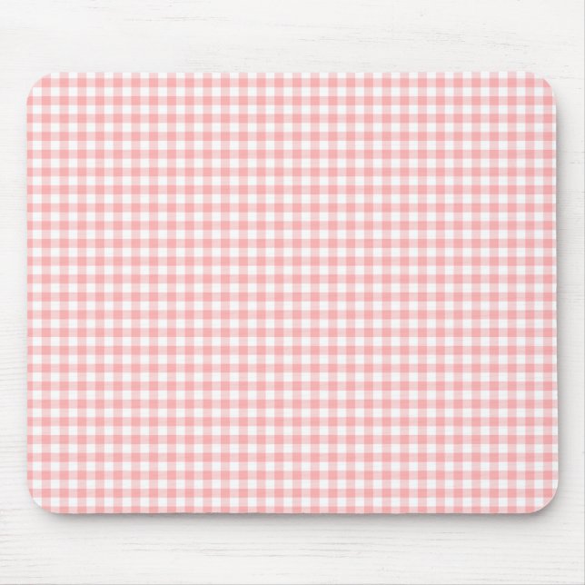 Alfombrilla De Ratón Pink Gingham (Frente)