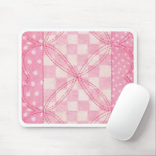 Alfombrilla De Ratón PINK HEART QUILT Mouse Pad