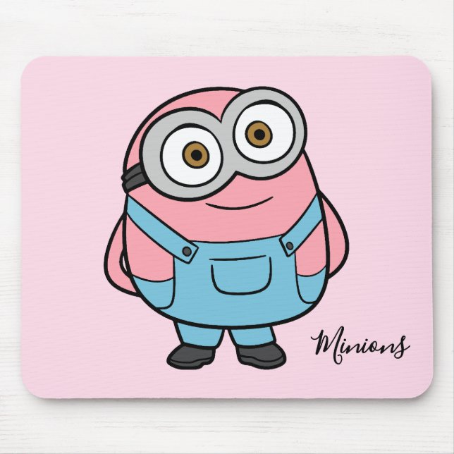 Alfombrilla De Ratón Pink Minion Cartoon Fanart (Frente)