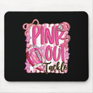 Alfombrilla De Ratón Pink Out Tackle Breve Sensibilización al Cáncer de