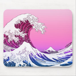 Alfombrilla De Ratón Pink Purple Estética Gran Wave Mouse Pad