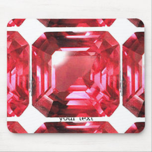 Alfombrilla De Ratón Pink Ruby Gemstone
