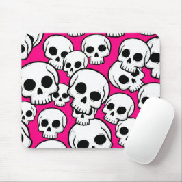 Alfombrilla De Ratón Pink Skull Pattern Mousepad