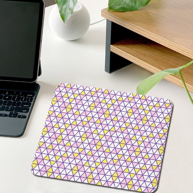 Alfombrilla De Ratón Pink Triangles Pattern Mouse Pad (Subido por el creador)