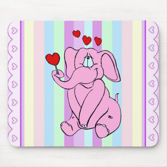 Alfombrilla De Ratón Pinky Love Mousepad (Frente)