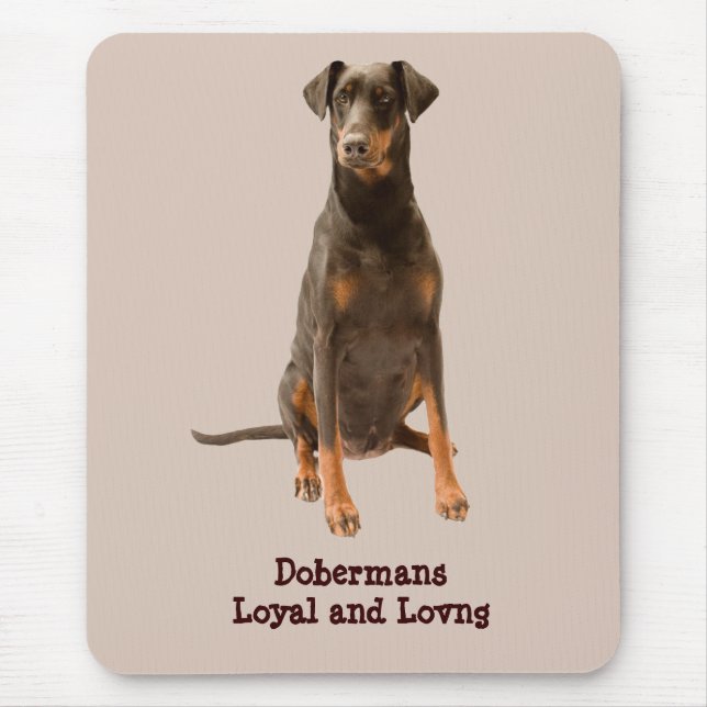 Alfombrilla De Ratón Pinscher Mousepad del Doberman (Frente)