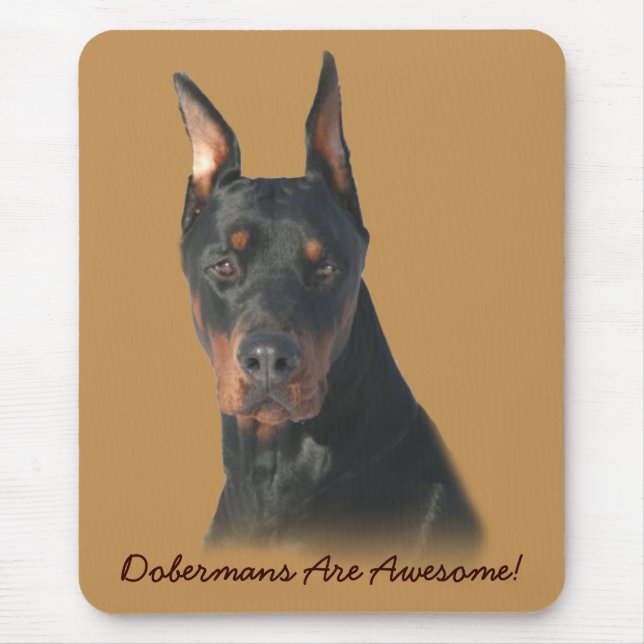 Alfombrilla De Ratón Pinscher Mousepad impresionante del Doberman (Frente)