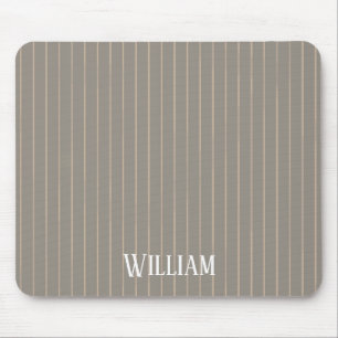 Alfombrilla De Ratón Pinstripes beiges personalizadas