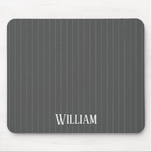 Alfombrilla De Ratón Pinstripes grises personalizadas