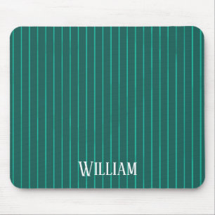 Alfombrilla De Ratón Pinstripes verde azuladas