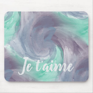 Alfombrilla De Ratón Pintada morada de color morado verde páintero en a