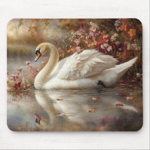 Alfombrilla De Ratón Pintado de follaje otoñal de Swan Pastel
