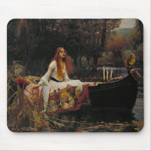 Alfombrilla De Ratón Pintado de la dama de Shallot Pre-Raphaelite