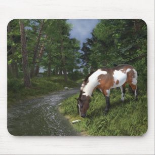 Alfombrilla De Ratón Pintar caballo por flujo forestal