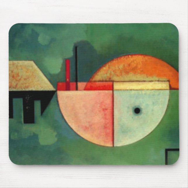 Alfombrilla De Ratón Pintura abstracta ascendente de Kandinsky (Frente)