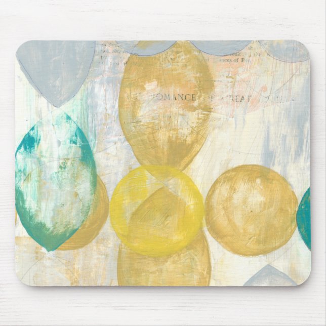 Alfombrilla De Ratón Pintura abstracta moderna en Newsprint (Frente)