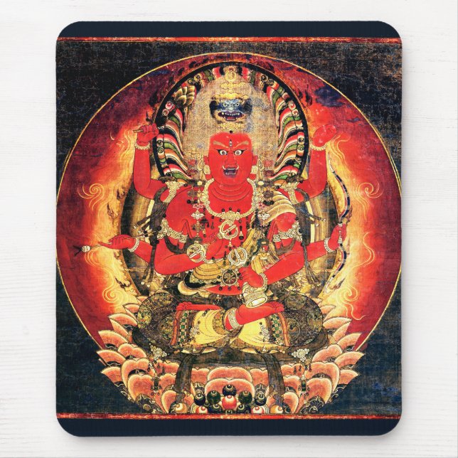 Alfombrilla De Ratón Pintura budista del siglo XIV de Aizen Myoo (Frente)