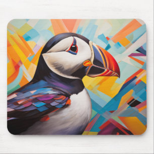 Alfombrilla De Ratón Pintura colorida de pájaros animales de la especie