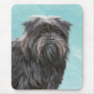 Alfombrilla De Ratón Pintura de Affenpinscher - Arte de perro original