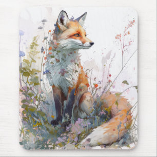 Alfombrilla De Ratón Pintura de animales de Fox Portrait